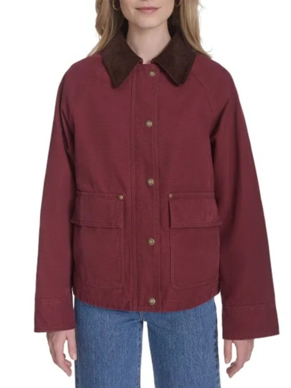 Levi's Women's Shorty Barn Canvas Jacket Dark Red, Size XL (New) - Picture 15 of 16